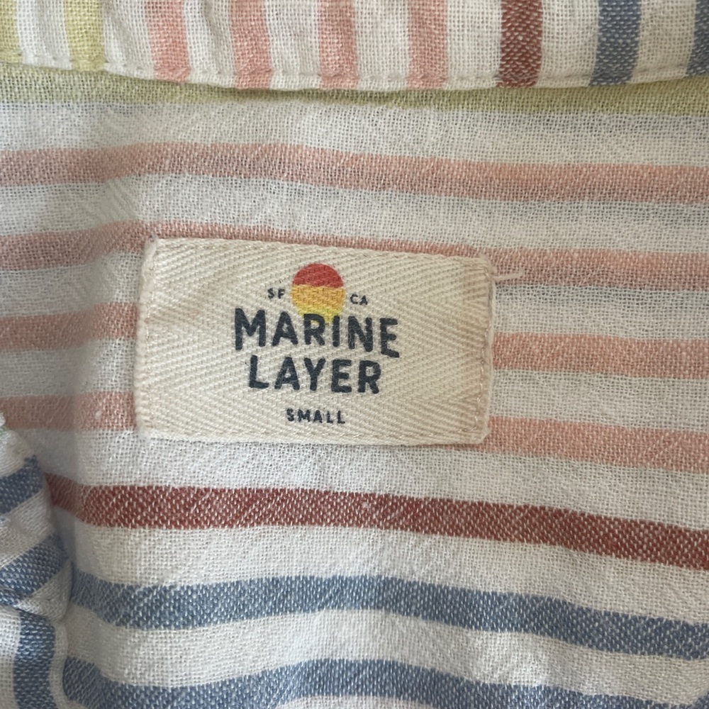 Marine Layer cotton blend button down, Size S